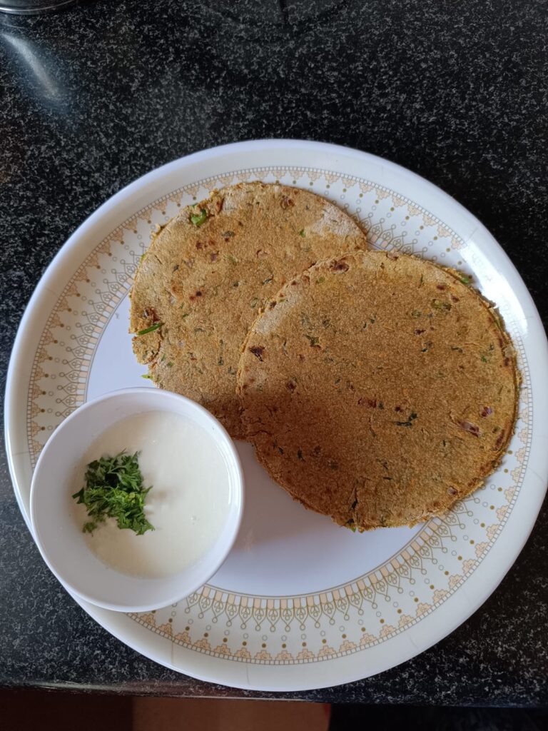 High protein Indian breakfast recipe- oats paratha