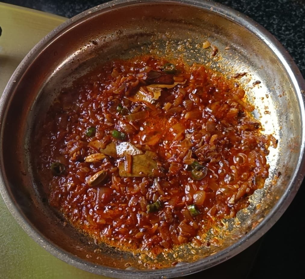 onion and spices fry